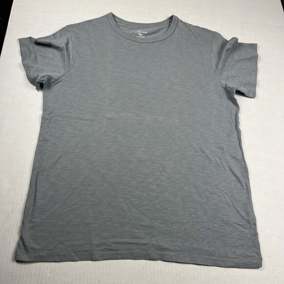J.Crew Slub Cotton T-Shirt Size Large Gray Soft Lightweight Casual Classic Tee - Picture 1 of 10